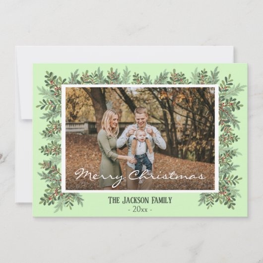 Frohe Weihnachten Moderne 1 Familienbeere Akzent F (Vorderseite)