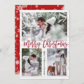 Frohe Weihnachten Moderne 3 FOTO Gruß (Vorne/Hinten)