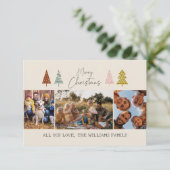 Frohe Weihnachten Moderne 3 FotoCollage Ferienkart (Stehend Vorderseite)