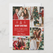 Frohe Weihnachten moderne 4-Familien-Foto niedlich (Vorderseite)