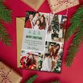 Frohe Weihnachten moderne 4-Familien-Foto niedlich