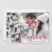 Frohe Weihnachten Moderne 4 FOTO Gruß (Vorderseite)