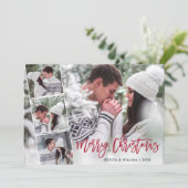 Frohe Weihnachten Moderne 4 FOTO Gruß (Stehend Vorderseite)