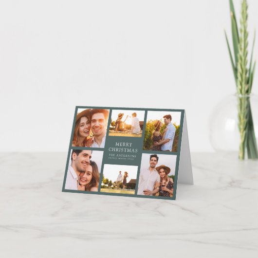 Frohe Weihnachten Moderne 6 Foto Collage (Vorderseite)