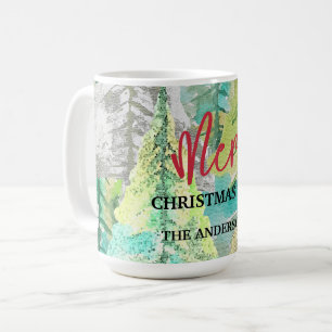 Frohe Weihnachten Moderne Abstrakte Winter Wasserf Kaffeetasse
