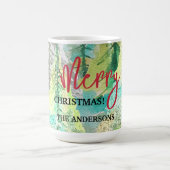 Frohe Weihnachten Moderne Abstrakte Winterfarbe Kaffeetasse (Mittel)