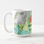 Frohe Weihnachten Moderne Abstrakte Winterfarbe Kaffeetasse (Links)