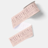Frohe Weihnachten Moderne Bäume Personalisierter N Ripsband (Rückseite)