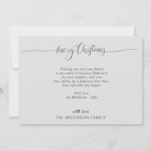 Frohe Weihnachten Moderne Black Cloud Foto Hollida Einladung (Rückseite)