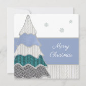 Frohe Weihnachten Moderne blaue Textur Tree (Vorderseite)