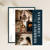 Frohe Weihnachten Moderne Blue Script 3 Foto