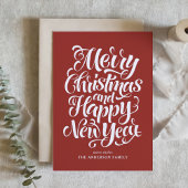 Frohe Weihnachten Moderne Calligraphie Red