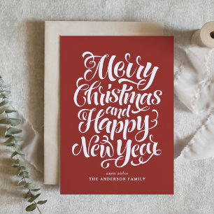 Frohe Weihnachten Moderne Calligraphie Red