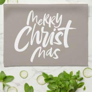Frohe Weihnachten Moderne Christliche religiöse El Geschirrtuch