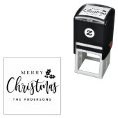 Frohe Weihnachten Moderne Drehbuch Personalisiert Permastempel (Beispiel)