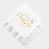 Frohe Weihnachten Moderne Drehbuch Personalisiert Servietten Mit Folie (Rechts)