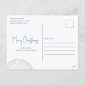 Frohe Weihnachten Moderne einfache Blue Sand Dolla (Rückseite)