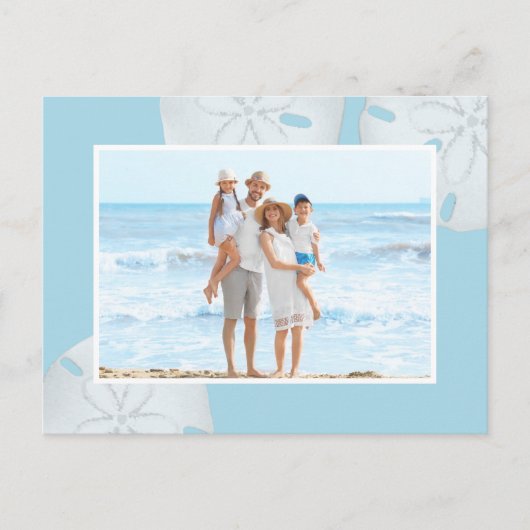 Frohe Weihnachten Moderne einfache Blue Sand Dolla (Vorderseite)