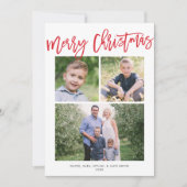 Frohe Weihnachten Moderne einfache rote Schrift 3 (Vorderseite)