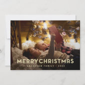 Frohe Weihnachten Moderne einfache Typografie (Vorderseite)