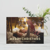 Frohe Weihnachten Moderne einfache Typografie (Stehend Vorderseite)