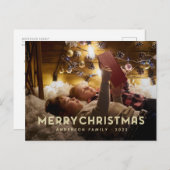 Frohe Weihnachten Moderne einfache Typografie (Vorne/Hinten)