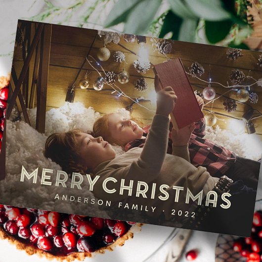 Frohe Weihnachten Moderne einfache Typografie