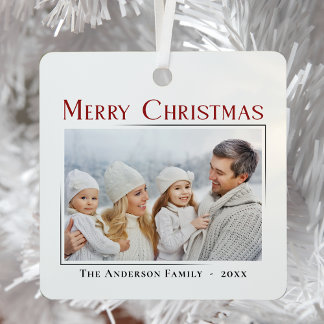 Frohe Weihnachten Moderne Elegant Minimal Stilvoll Ornament Aus Metall