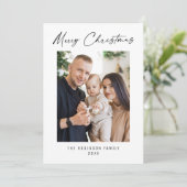 Frohe Weihnachten Moderne Elegant Stilvolles Foto (Stehend Vorderseite)