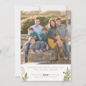 Frohe Weihnachten Moderne Elegante Gold Script Fot (Rückseite)