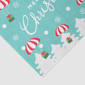 Frohe Weihnachten Moderne Fallschirmspringen Santa Seidenpapier (Ausschnitt)