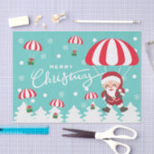 Frohe Weihnachten Moderne Fallschirmspringen Santa Seidenpapier (Handwerk)