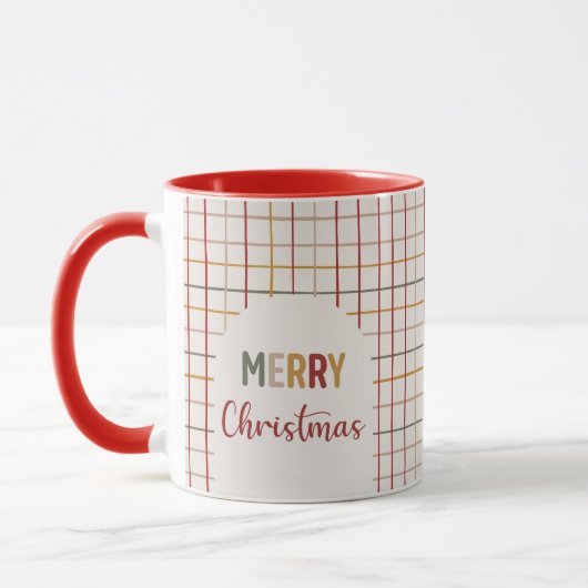 Frohe Weihnachten Moderne farbenfrohe Trendy Tasse (Links)