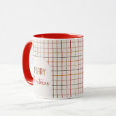 Frohe Weihnachten Moderne farbenfrohe Trendy Tasse (Vorderseite Links)