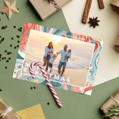 Frohe Weihnachten Moderne flüssige Marmor Foto Url