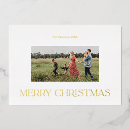 Frohe Weihnachten Moderne Foil Holiday Card Folien Feiertagskarte