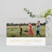 Frohe Weihnachten Moderne Folien Feiertagskarte (Stehend vorne)