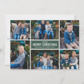 Frohe Weihnachten Moderne Forest Green Foto Collag (Vorderseite)