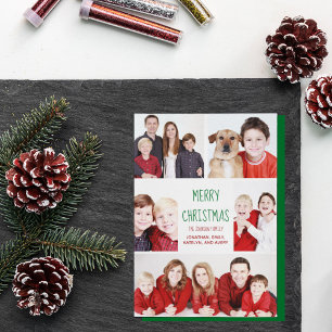 Frohe Weihnachten Moderne Foto Collage Green Card
