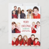 Frohe Weihnachten Moderne Foto Collage Niedlich Re (Vorderseite)