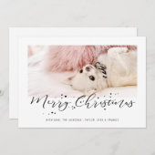 Frohe Weihnachten | Moderne Foto-Ferienkarte (Vorne/Hinten)