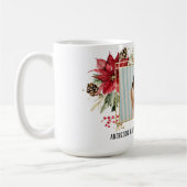 Frohe Weihnachten Moderne Foto rote Blumen Kaffeetasse (Links)
