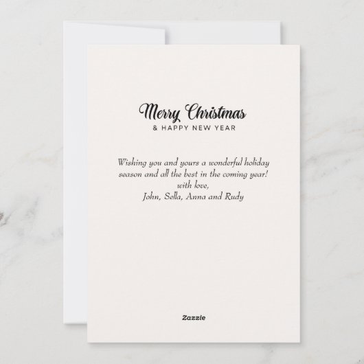 Frohe Weihnachten Moderne FotoCollage (Rückseite)