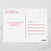 Frohe Weihnachten Moderne FotoCollage Folien Feiertagspostkarte (Rückseite)