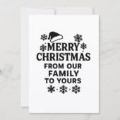 Frohe Weihnachten moderne Fotokarte (Vorderseite)