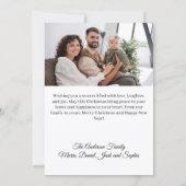 Frohe Weihnachten moderne Fotokarte (Rückseite)