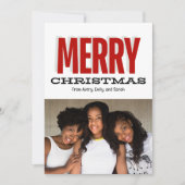 Frohe Weihnachten Moderne Fotokarte Einladung (Vorderseite)