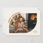 Frohe Weihnachten Moderne Frame Red Letters (Vorderseite)