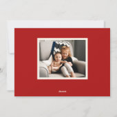 Frohe Weihnachten Moderne Frame Red Letters (Rückseite)