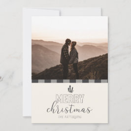 Frohe Weihnachten Moderne Gray Buffalo Karierte Ka